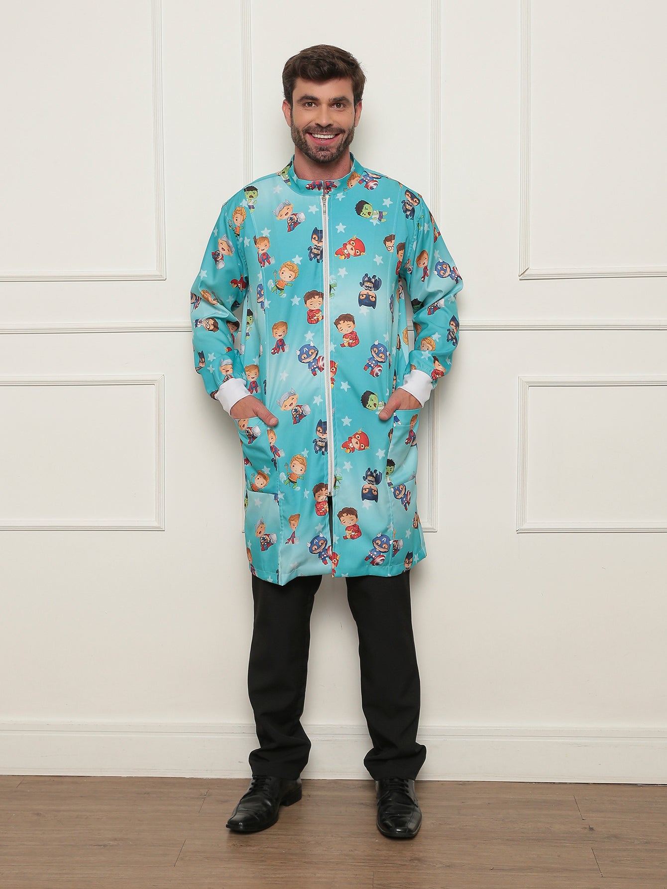 Jaleco Masculino Super Herois