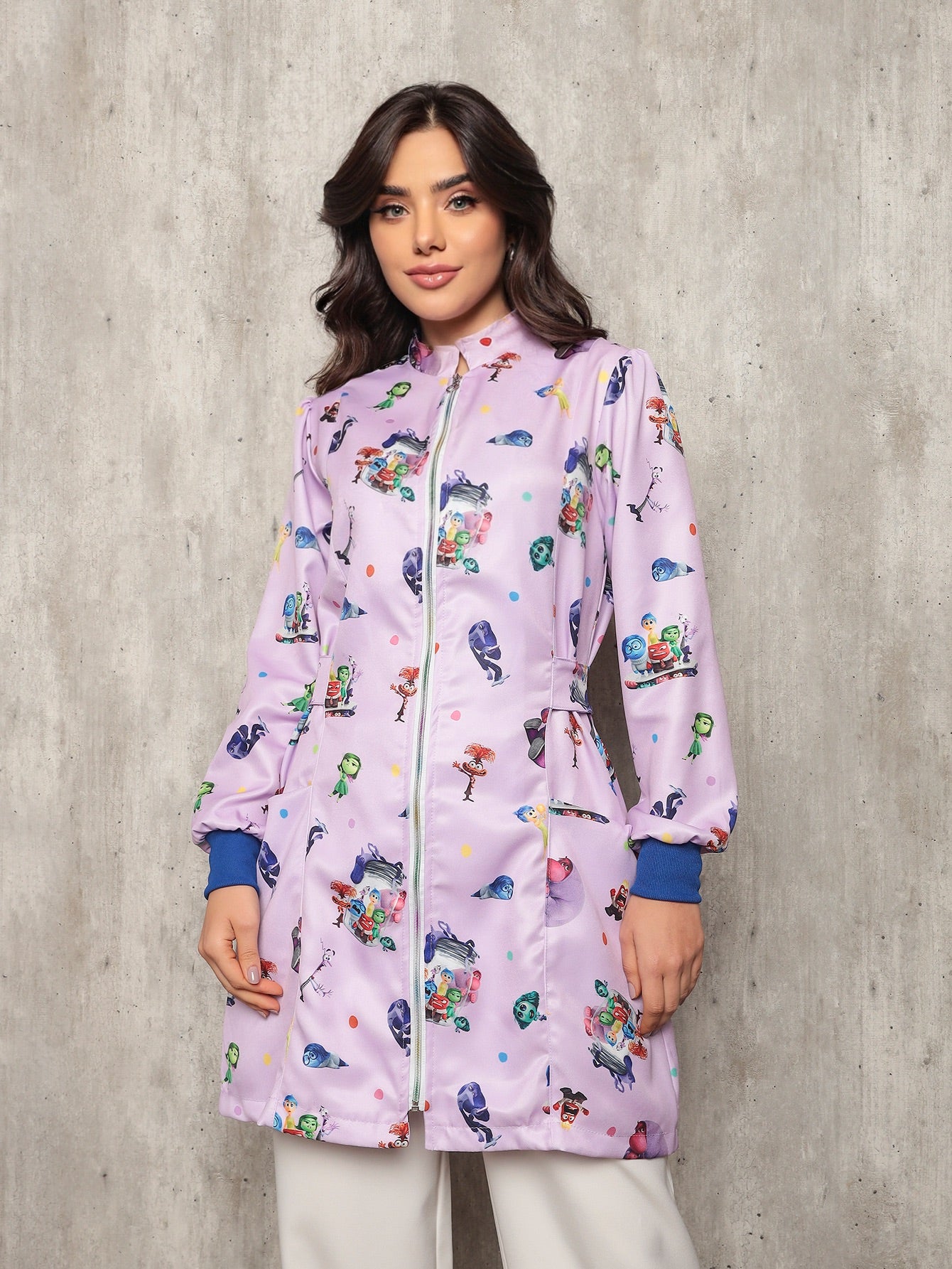 Jaleco Divertidamente Fundo Lilás