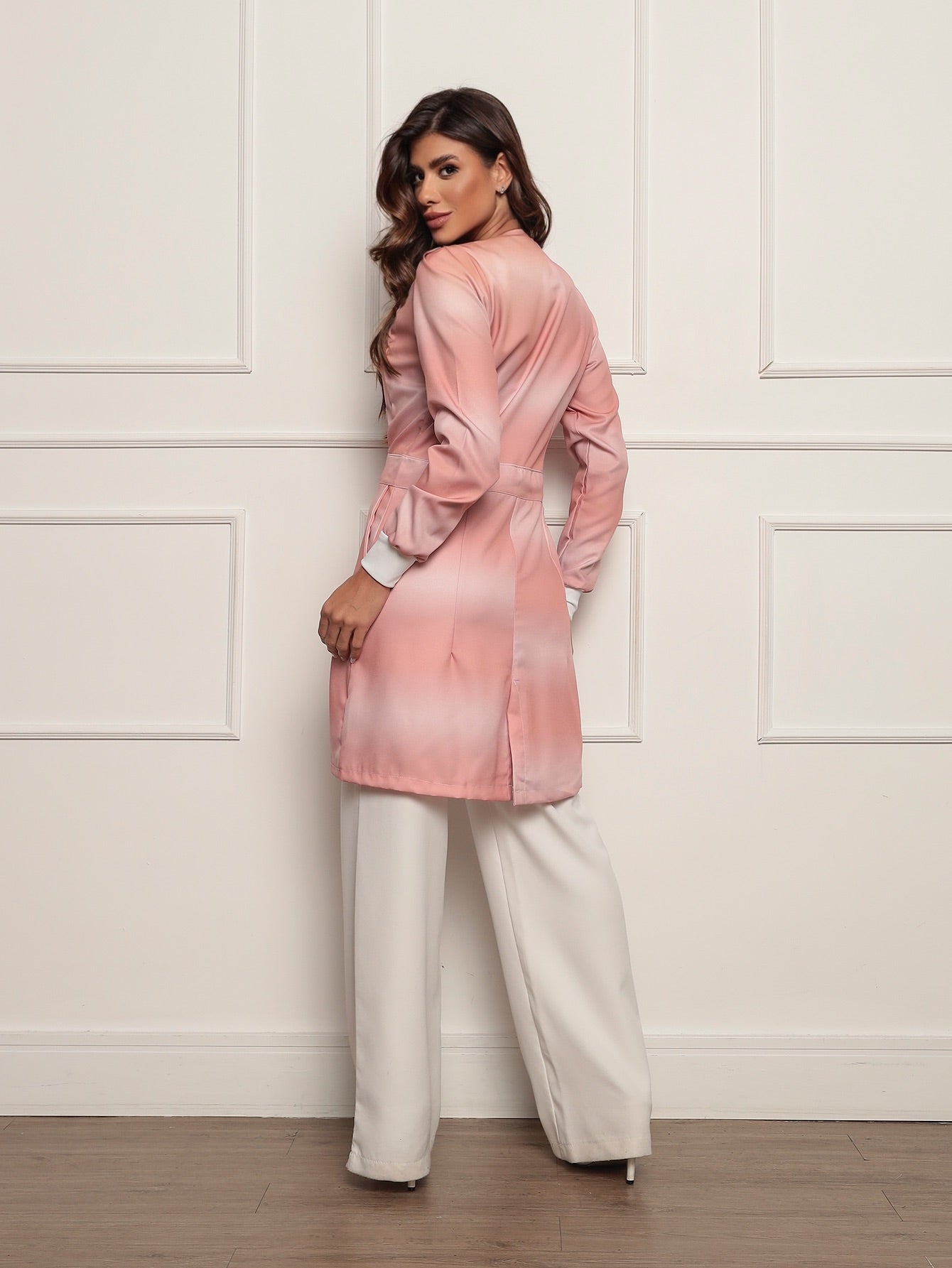 Jaleco Rosa Tye Die com Botões